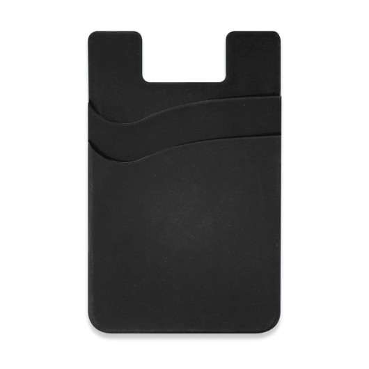 Dual Silicone Phone Wallets Black